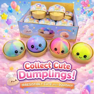 Expressive Baozi Gummy Box, Stress Relief Toy, Soft Tpr Material, Unboxing Surprise, Random Style, Valentine's Day and Easter Gift, Kids' Exchange Gift