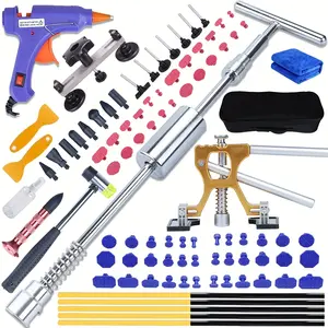 Car Dent Puller Kit,dent Removal Kit for Dent Repair  Dent Puller,Dent Lifter& Big Size Heavy Duty Slide Hammer &Bridge Puller for Hail Dent Removal Tools，Suitable for Dents of Various Body Sizes, Car Dent Remover