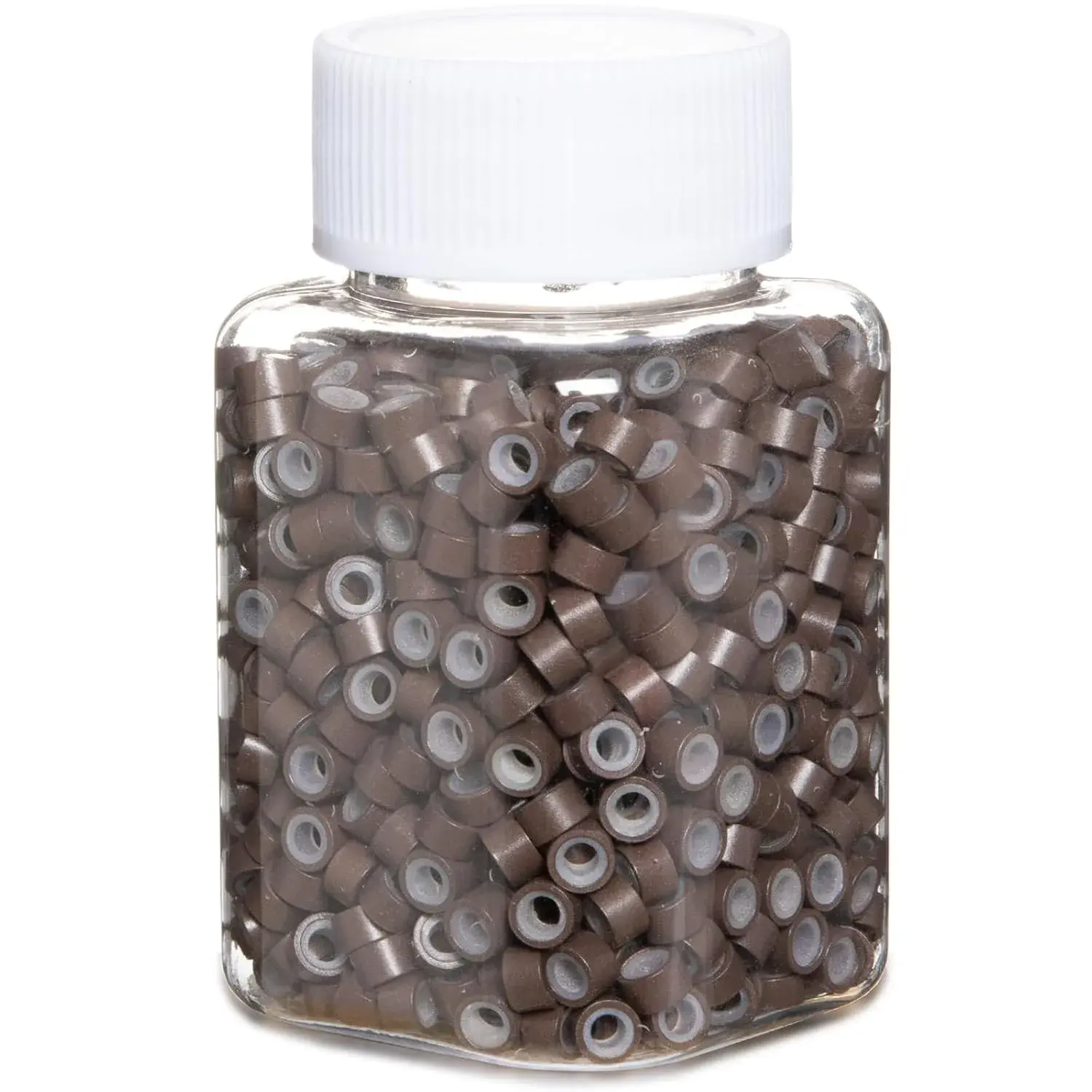 Micro Extension Beads, 1000pcs 5mm Silicone-Lined Metal Rings for Hair Tinsel Extensions, Easy-to-Install Haircare Tool