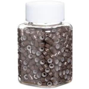 1000pcs 5mm Extension Beads,Silicone Lined Micro Rings, Tip Weft Sew in Beads for Fairy/Hair Tinsel and Feathers Extensions