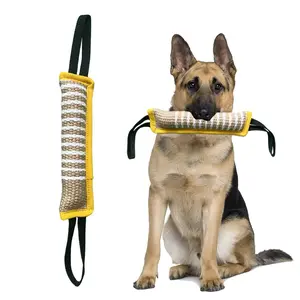 Durable Hemp Dog Bite Tug Toy, 52 Lbs Weight Capacity, Strong Woven Material, Ideal for Dogs, Resistant to Biting, Available Now