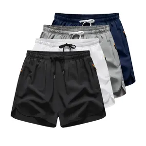 Men's 4-Pack Quick-Dry Athletic Shorts - Slim Fit, Tight-Fitting, Trim,Breathable, Drawstring Waist, Zippered Pockets, Multi-Size Bottoms for Gym & Outdoor Wear,Color-Mixed Men's Shorts,Tight-Fitting Men's Lightweight Elastic Workout Sweatpants summer