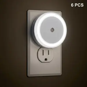 [Free!!ship] BMTWE 6 PCS Smart Night Light LED Night Lights Plug into Wall Dusk to Dawn Nightlight for Stairway Bedroom Bathroom Cabinet Hallway Kitchen