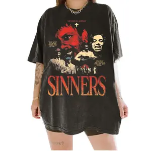 Sinnners Movie Vintage T-Shirt, Mary Sm0ke Stack H0rr0r Action Film Graphic Vintage Movie Tee, Gift For Women, Gift For Men