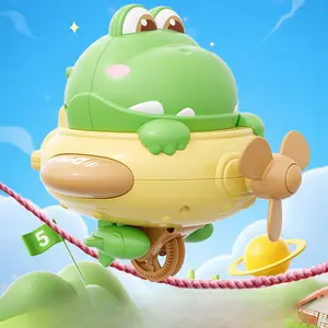 Children's balance dinosaur high-tech roly-poly unicycle, floating tightrope walking, electric children's educational spinning toy