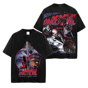 Daredevil Premium Acid Washed Shirt, The Man Without Fear Washed Shirt, Character Comics Fans Shirt, Comic T-Shirt, Comic Book Fans T-Shirt, Superhero Graphic Tee