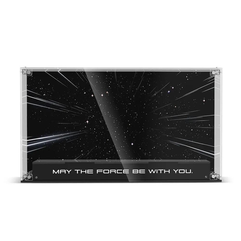 Popbricks Thematic Acrylic Display Case for Star Wars Brick-Built Model Kit, Dustproof Box Compatible with 75407 (ONLY Box, NOT Model Included)