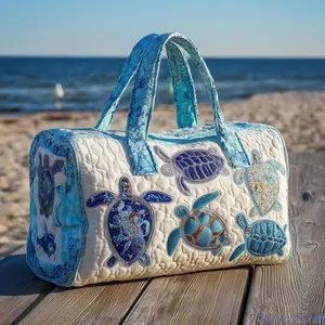 3D Printed Beach Ocean Turtle Duffel Bag | Multi‑Purpose Sports Gym Tote Bag, Lightweight Portable Short Trip Handbag, Spacious Carryall for Coastal Getaway Beach Vacation Outdoor Fitness Casual Summer Travel outdoorfun