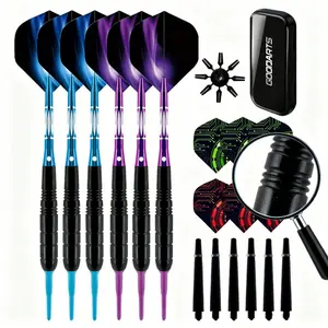 Assorted Color Combo Soft Tip Darts Set – 3 Variants (Blue-Purple, Red-Blue, Red-Green) with Full Accessories