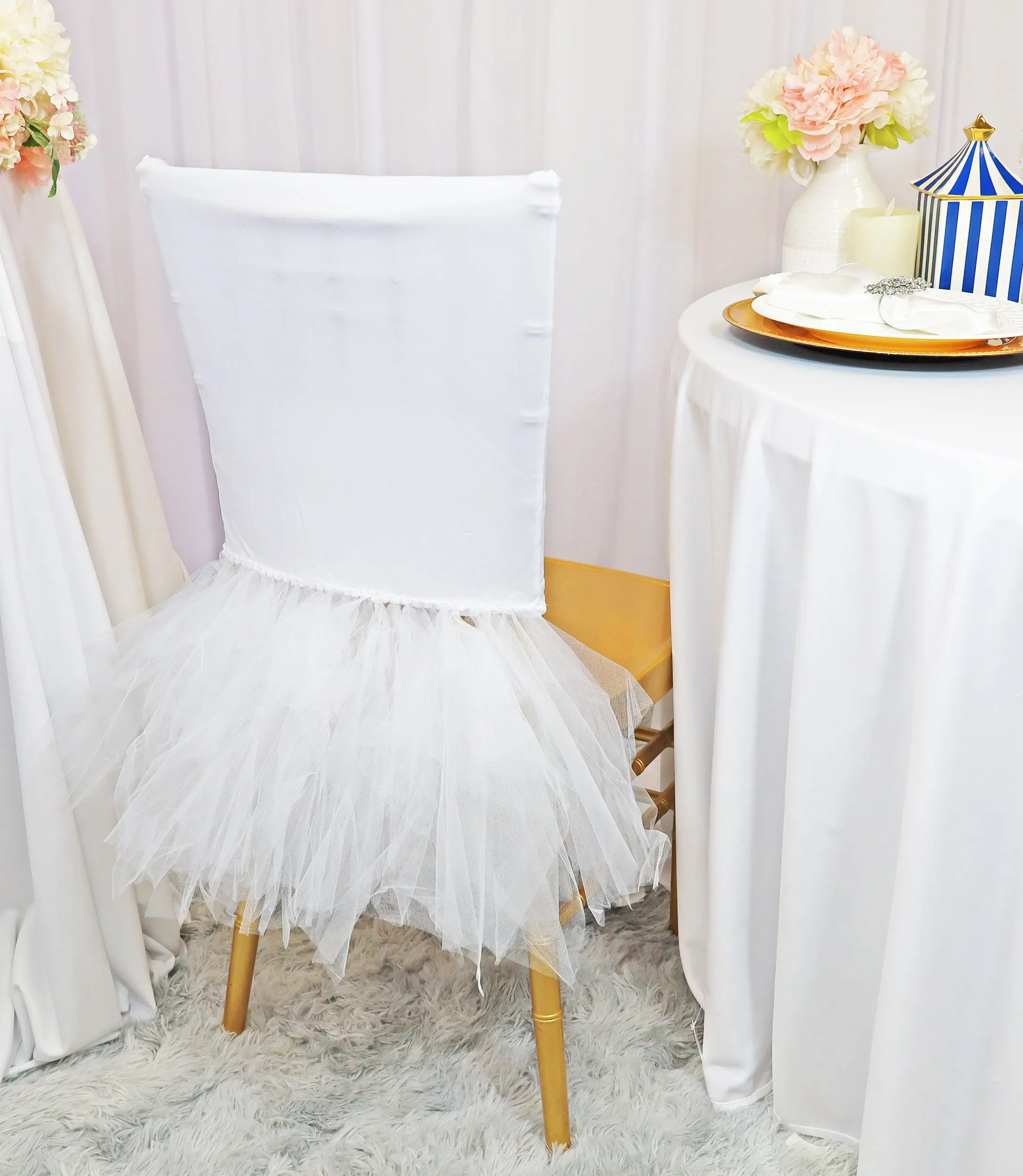 Ballerina Spandex Chiavari Chair Cover - White (1pc)