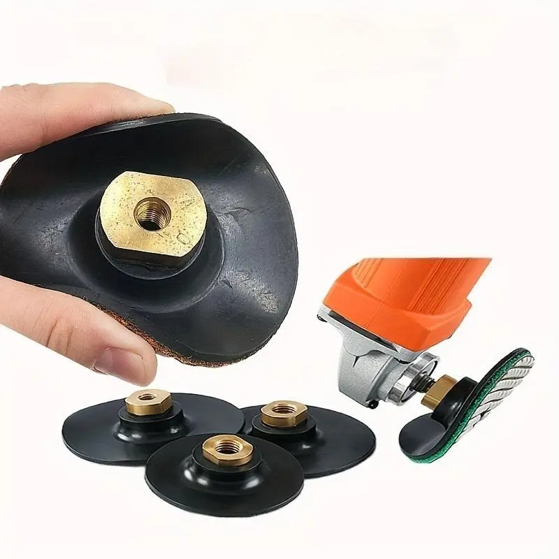 Rubber Backing Pad Polishing Grinding Disc Holder for Angle Grinder Adhesive Abrasive Disc Backing Pad Automotive Parts