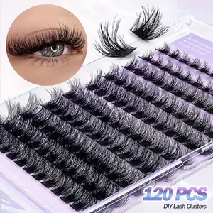 Individual False Eyelashes, 80/110/120/144 Cluster Mixed Length Natural Look Eyelash Extensions, Self Grafting Curl Eyelashes for Women & Girls, Makeup