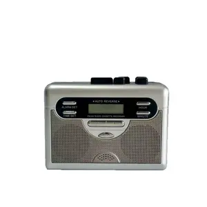 Multifunctional tape player, portable radio, recorder with speaker, headphone playback, cassette player, automatic tape return, one-touch flip