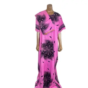 Matching Baati with Gabasaar 2-Piece Set Everyday Modest Comfort in Vibrant Blue and Green Stripes