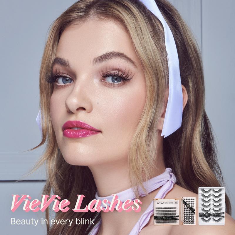 VieVie Narrow Lash Clusters 120pcs DIY Eyelash Extension Lashes, 9-16mm Mix Individual Eyelashes, Natural Look