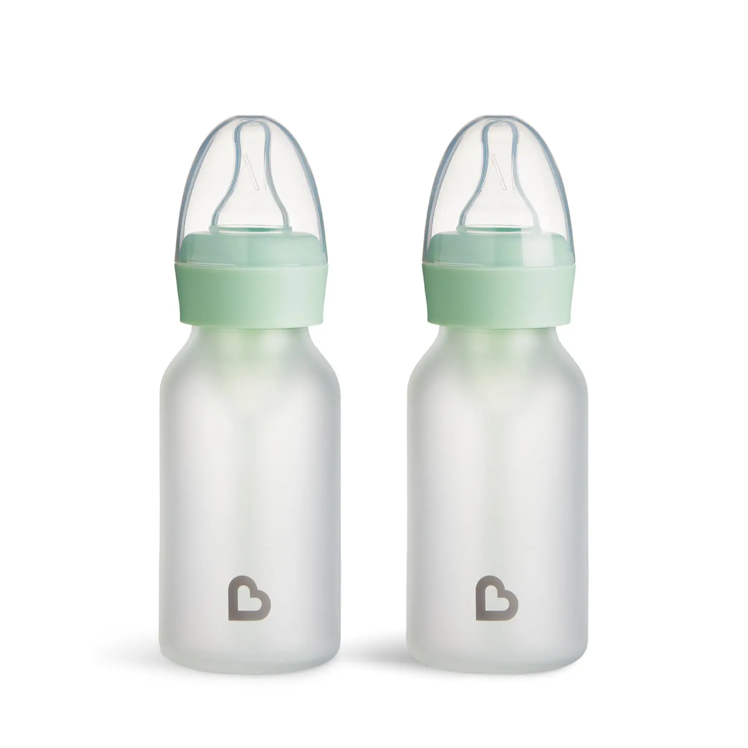 Munchkin Bond Silicone Glass Baby Bottle - Anti-Colic Feeding System with Natural Feel Nipple, 2pk Munchkin Bond Silicone Glass Baby Bottle - Anti-Colic Feeding System with Natural Feel Nipple, 2pk
