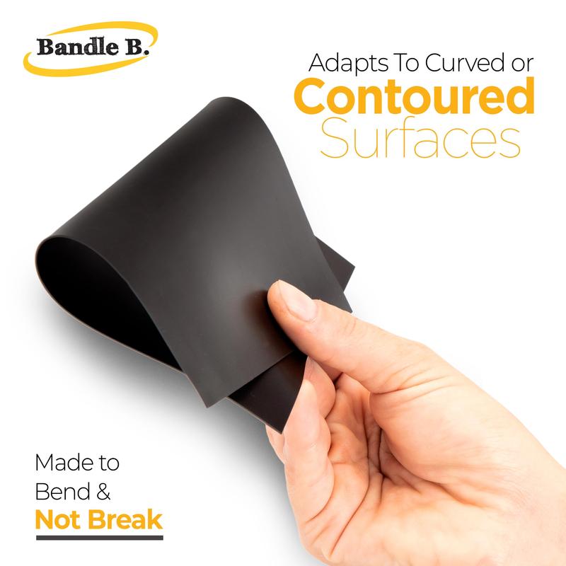 Bandle B. Magnetic Sheets 4" x 6". Magnetic Sheets with Adhesive Backing. DIY Magnets, Metal shelving labels, Christmas crafts and more! Removable.