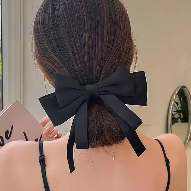 Women's Elegant Big Bow Design Hair French Clip, Gorgeous Chic Fashionable Hair Accessories for Daily Wear