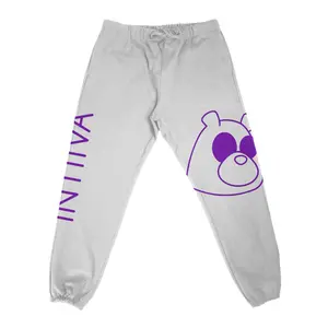 INTIIVA KNOCKOUT JOGGGERS (WHITE)- Bold Design Versatile Wear Comfortable Fit for Casual Outings and Relaxed Days at Home