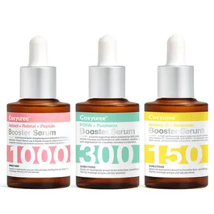 Mix & Match Booster Serum Trio Set┃for Skin Renewal, Barrier Rebuilding and Brightening Care┃Retinol Retinal Peptide, Salmon PDRN Panthenol and 10% Niacinamide Hyaluronic Acid Korean Daily Skin Cycling Routine