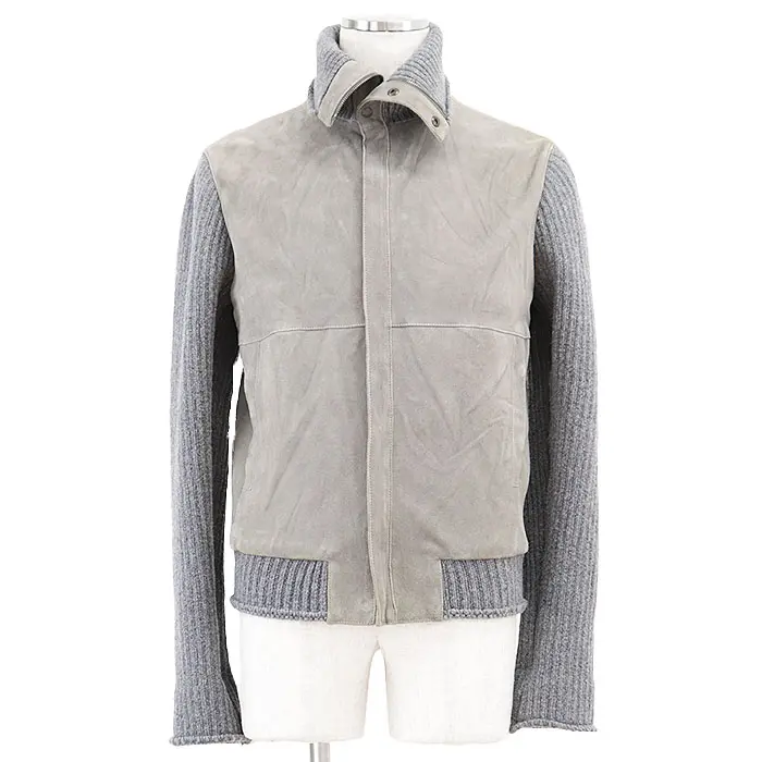 Pre-owned DOLCE & GABBANA Lambskin Small Leather Goods Dolce&Gabbana Nubuck Knit Jacket