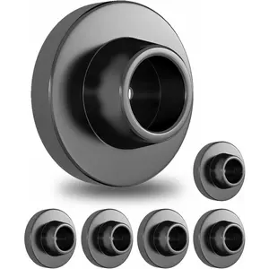 Door Stops for Wall Protector, Door Knob Wall Shield, Black Door Bumper for Slamming, Door Handle Stopper, Wall Hole Cover 6 count