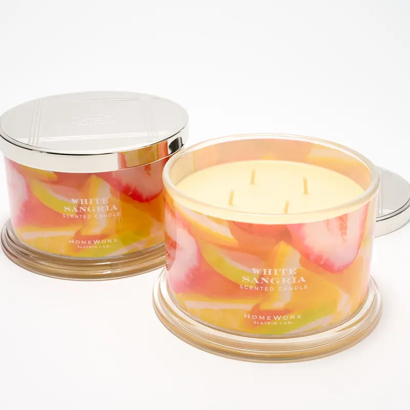 HomeWorx by Slatkin + Co. S/2 18-oz. White Sangria Candles