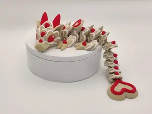 3D Printed Baby Sugar Cookie Dragon – Articulating Fidget Toy Dragon Model Desktop Decor desk fidget
