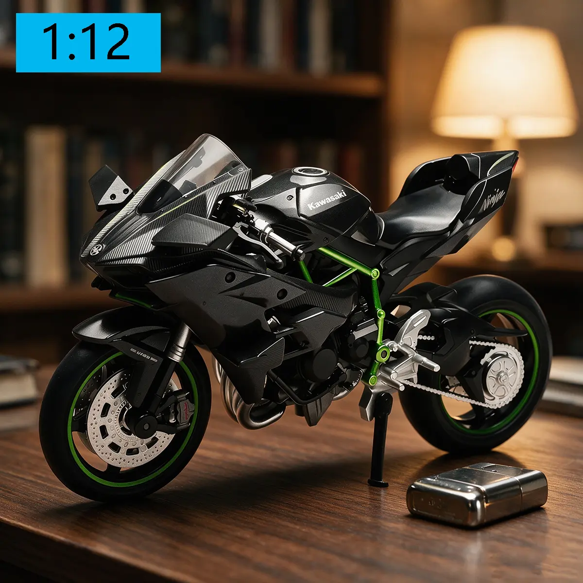 1:12 Scale Alloy Motorcycle Model Diecast Sport Bike with Light Sound Collectible Toy Motorcycle Gift For Men Motorcycle Fans Desk Decor