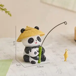 Adorable Panda  Figurine 6cm Tall Perfect for Home Decor and Gift Ideas