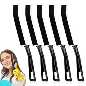 5 Pcs Crevice Cleaning Brush Set Multifunctional Hard Bristle Gap Brush for Bathroom Kitchen Tiles Window with Ergonomic Handle Durable Plastic Tools floor squeegee silicone cleaner removal Windshield tpr crepe brush kit edge