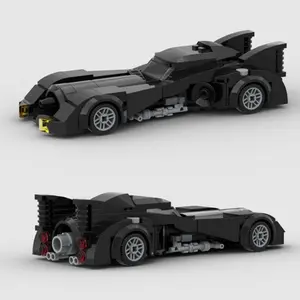 204pcs Bat Shape Racing Car Building Block Toy Set, Adult Creative DIY Modern Armored Car Model Kit, Perfect Gift for Birthday Halloween Christmas