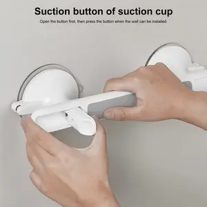 Strong Suction Senior Safety Handrail, No Drilling Installation, Modern Design, Easy to Install on Tiles, Glass, Hard Plastic, Essential for Elderly & Disabled