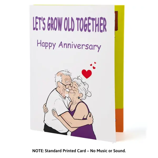 Funny Anniversary Greeting Card for Husband Wife, Let’s Grow Old Together Card, Humorous Couple Anniversary Gift