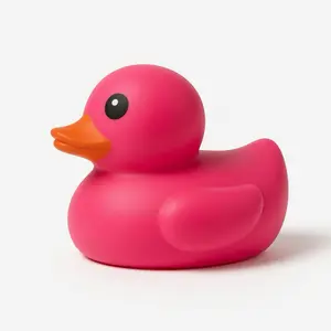 Laffy Quacks Jumbo Hot Pink Squishy Squeeze Duck Toy – Stretch Squish Poke Fidget