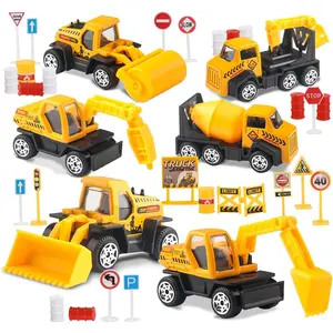 28 PCS Construction Toys for boys Age 3-5, Small Construction Vehicles, Sandbox Toy, Small Construction Car Truck Excavator Party Favors Gifts for Boys