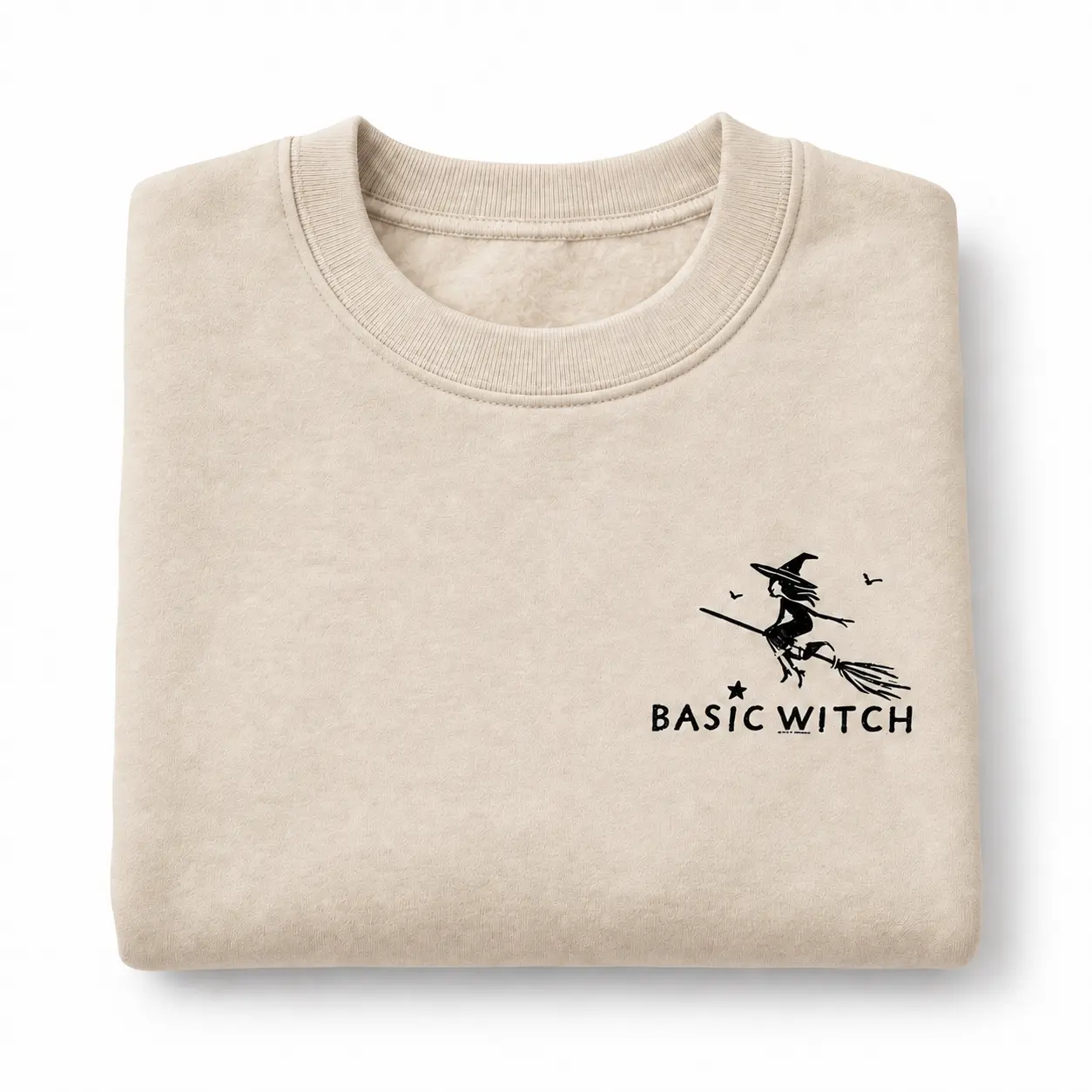 Basic Witch Pocket Sweatshirt — Unisex Crewneck, Funny Halloween Sweatshirt