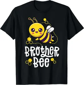 100%cotton Family Bee Shirts Brother Bro First Bee Day Outfit Birthday T-Shirt