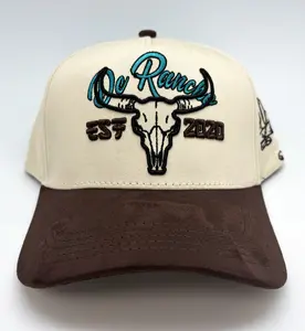 De Rancho Dessert Skull a-frame hat (Cream/Brown)