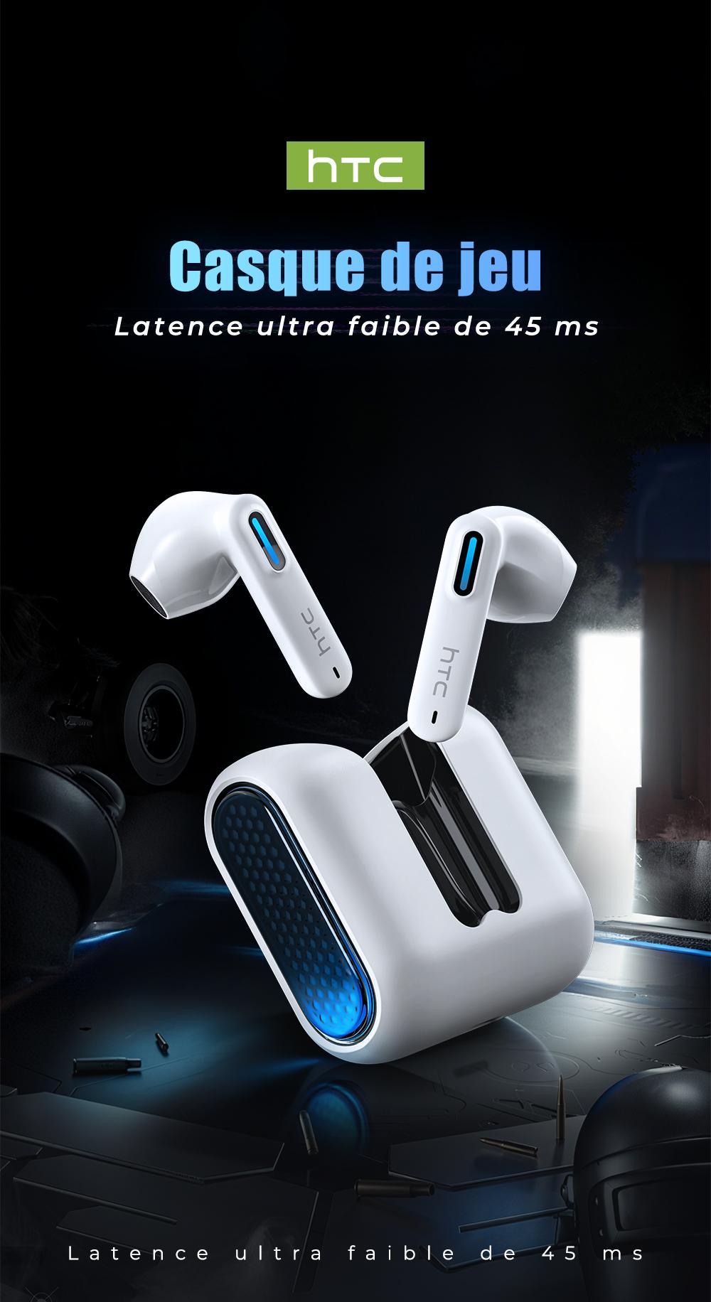 HTC NE49 Wireless Earbuds Bluetooth 6.0 Gaming Headsets High Fidelity IPX5 Waterproof, Suitable for Office, Sports, Study and Audio Calls, Built-in Microphone, TWS Earphones detail 1