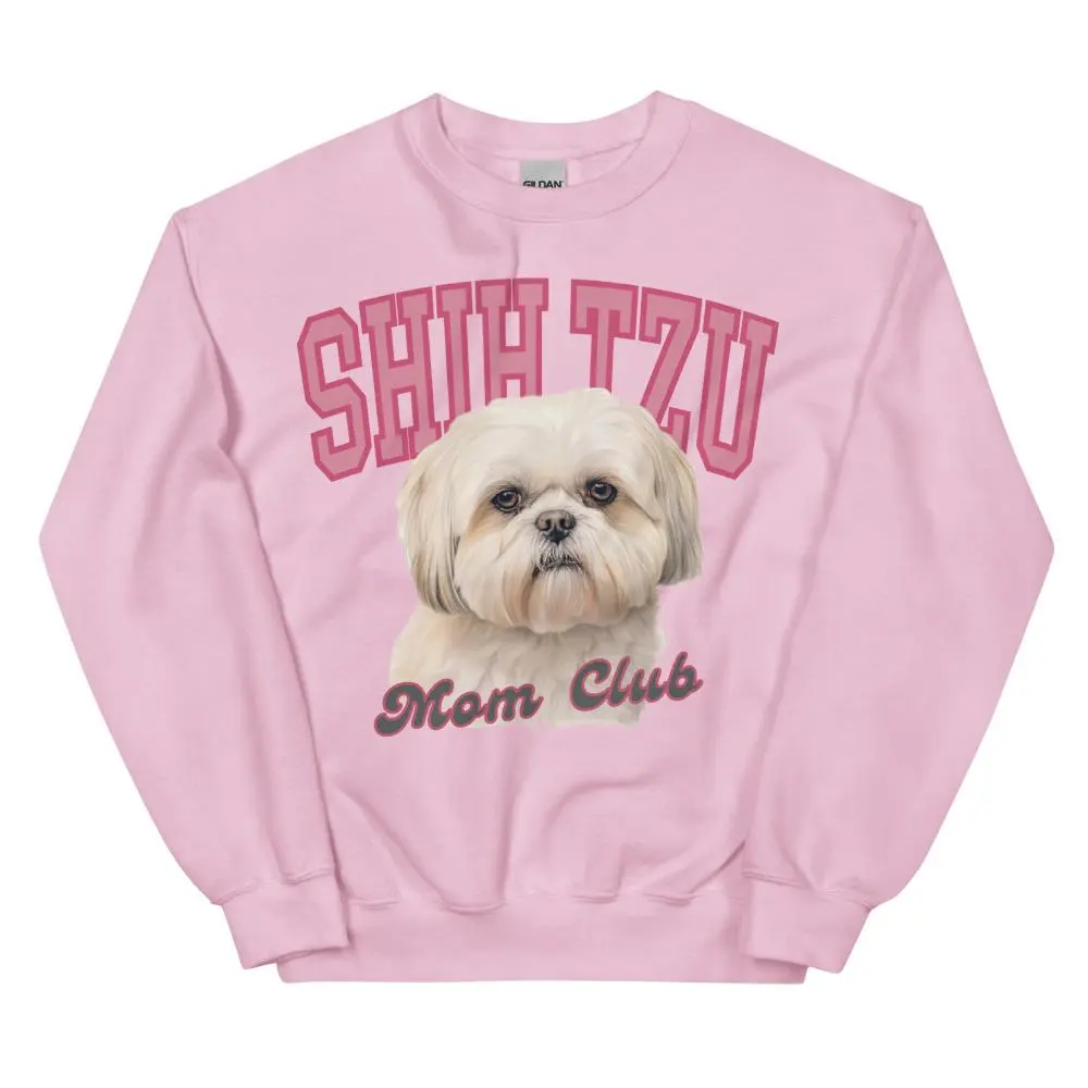 White Shih Tzu Mom Club Sweatshirt