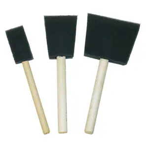 PAINT BRUSH 3PC POLY-FOAM 1", 2", 3" WOOD HANDLES