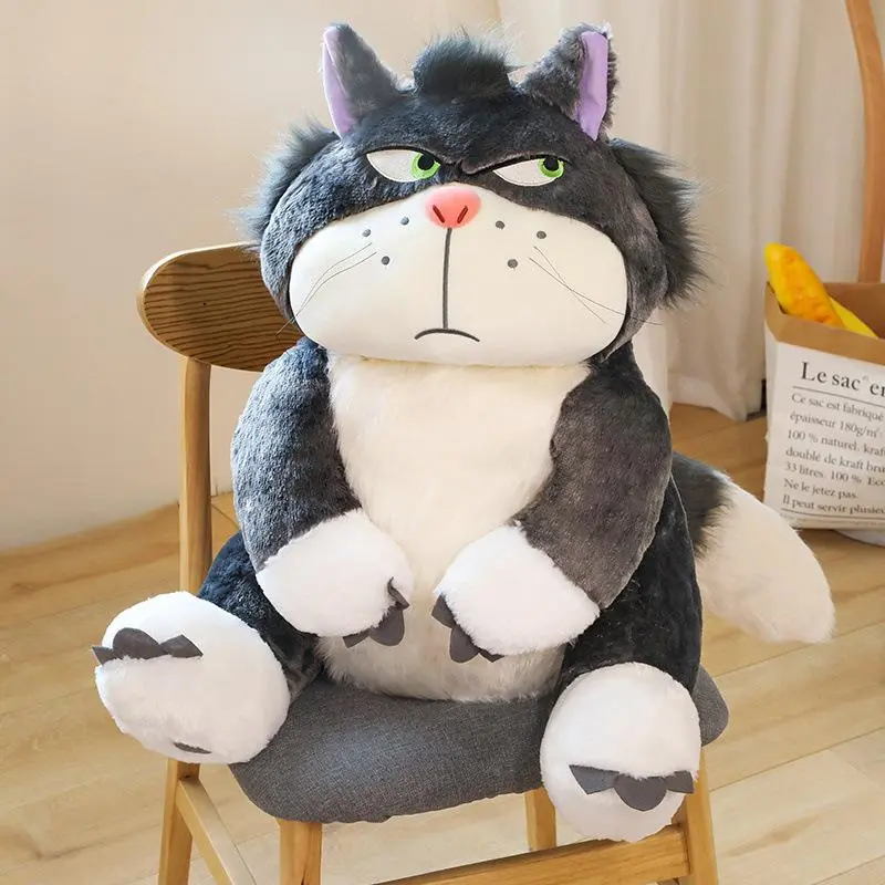 15-35cm Kawaii Cinderella Lucifer Cat Plush Toy, Huggable Stuffed Animal Merch with Cartoon Pattern & Cute Design, Soft Anime Princess Kids Doll, Children's Birthday Gift, Cartoon Animal Pattern