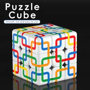Square Grid Speed Cube, 3x3 Magic Puzzle Cube, Kids and Adults Brain Teaser Toy, Christmas/birthday Gift, Educational Fun Game