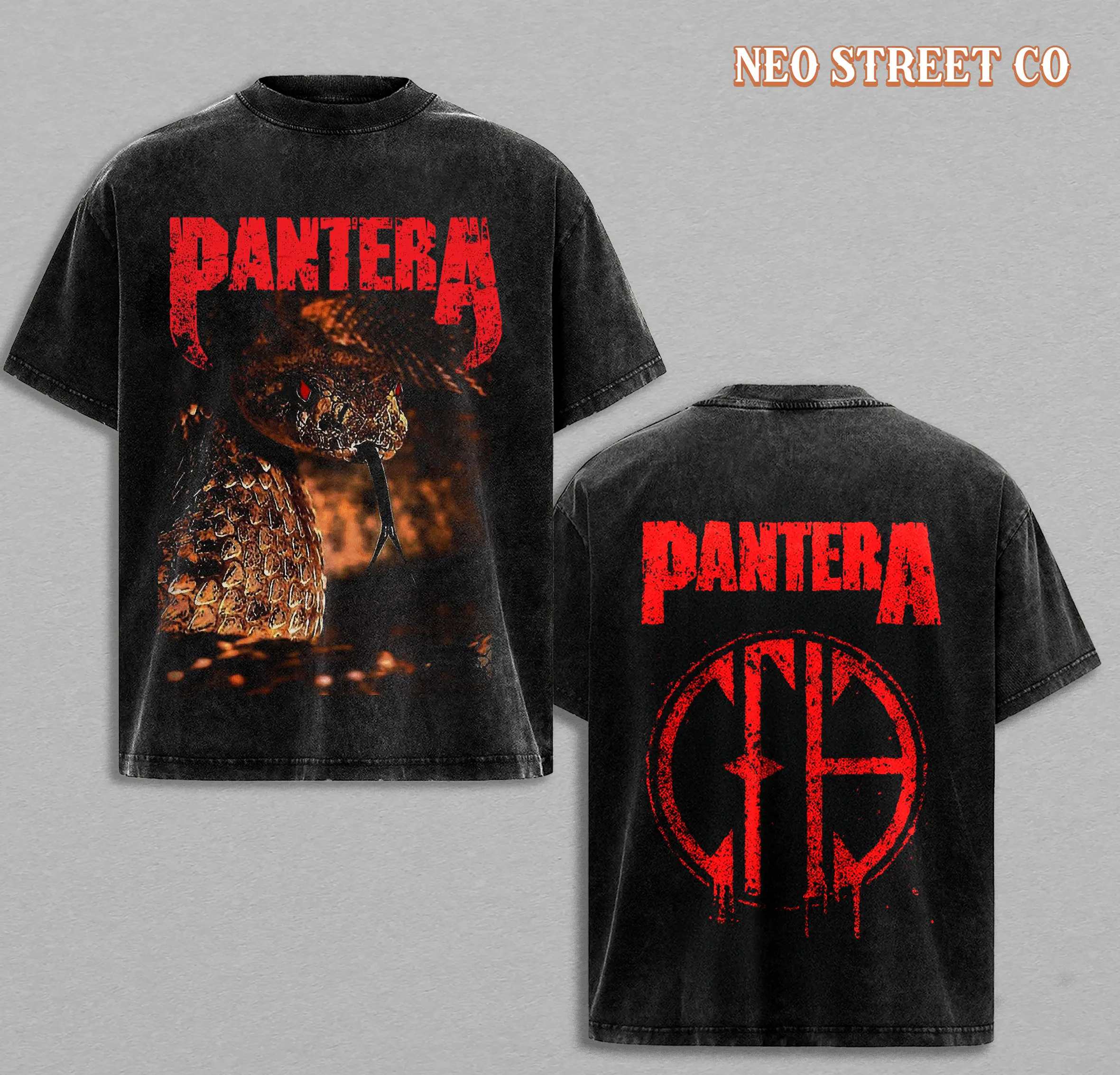 Vintage Pantera T-Shirt Washed Tee retro Unisex T-shirt streetwear oversized heavy cotton unisex graphic graphic tee crewneck featuring bold southern inspired dark typography artwork vintage t-shirt high quality cotton
