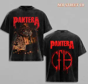 Vintage Pantera T-Shirt Washed Tee retro Unisex T-shirt streetwear oversized heavy cotton unisex graphic graphic tee crewneck featuring bold southern inspired dark typography artwork vintage t-shirt high quality cotton