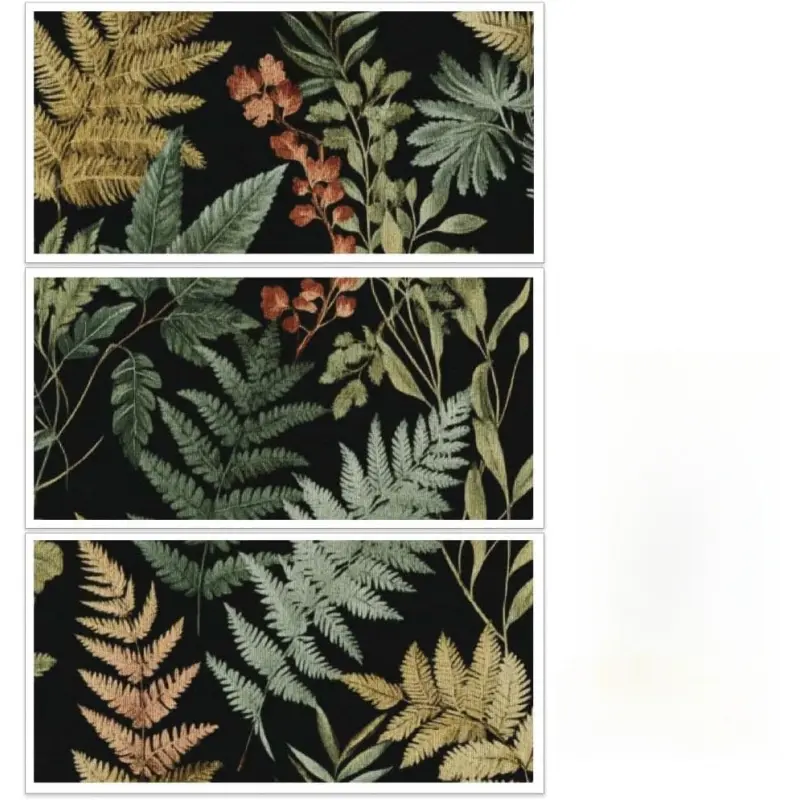 3pcs/Set Fern Leaves Rub on Transfers for Furniture and Crafts 12x6 Inch Plant Theme Furnitures Decals Decor Furniture Transfer Stickers Rub on Decals for Furnitures Decor