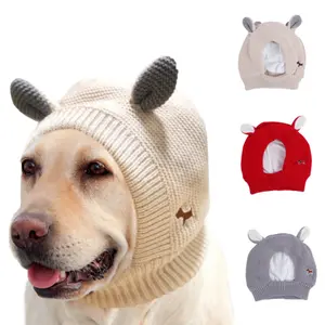 Pet Winter Knitted Hat - Funny Ear Design Dog Ear Muffs, Noise Protection & Warm Function, Fabric Material, Perfect for Medium to Large Dogs (Labrador Retrievers & Big Puppies)