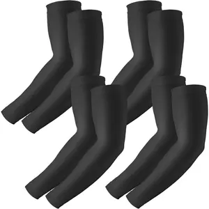 4 Pairs UV Sun Protection Arm Sleeves For Men And Women, Compression Cooling Arm Sleeves - Sports - Workouts - Tattoo Cover Sleeved Pack Arm Cuffs