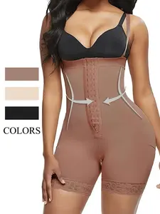 Women's Adjustable Straps High-waist Tummy Control Shapewear Bodysuit, Solid Color Seamless Shapewear for Postpartum, Workout, Everyday Slimming, High Waisted Shapewear, Firm Tummy Control